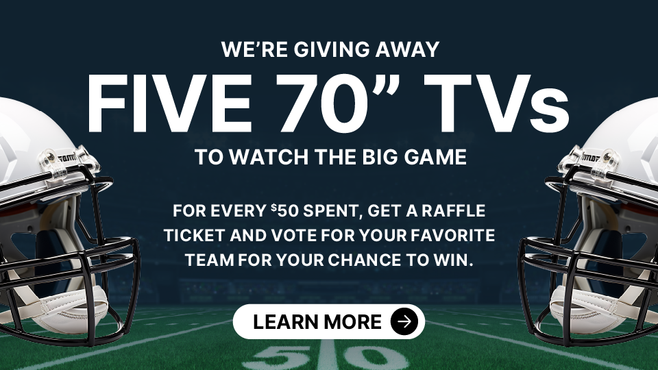 We’re Giving Away 5 FABULOUS 70″ TVs for The Big Game on Sunday!