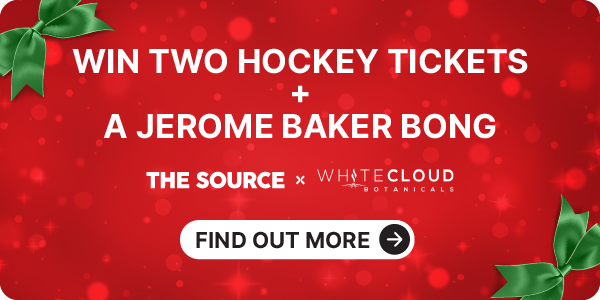 Win VGK Tickets & Jerome Baker Bongs EVERY WEEK in December for the Whitecloud Giveaway!